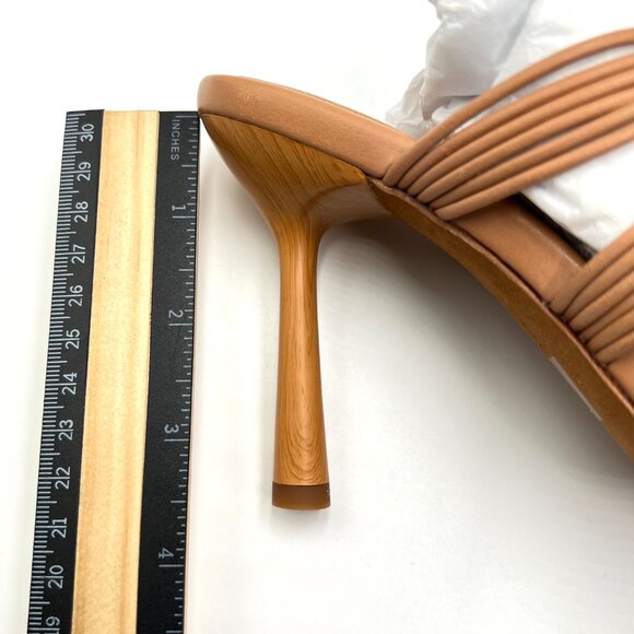 Joie Womens Size 6.5 Olive Brown Leather Strappy Square Toe Sandals Heels Shoes - Picture 13 of 15